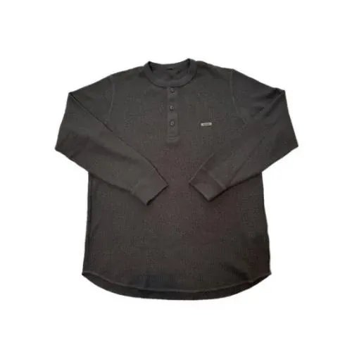 SILANE original Waffle Henley Long Sleeve T-shirt