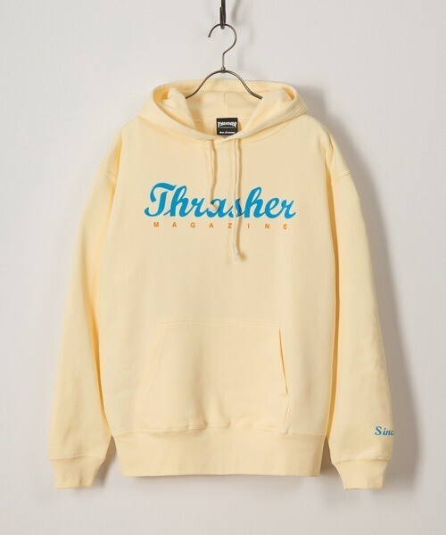 THRASHER TH Since 1981SW スクリプトロゴフーディ/プルパーカー/ユニセックス