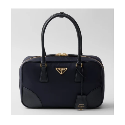 PRADA プラダ Re-Edition 1978 Re-Nylon xサフィアーノレザー ミディアムダブルハンドルバッグ