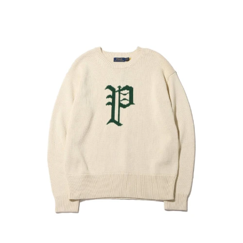 POLO RALPH LAUREN コットン レターマン セーター