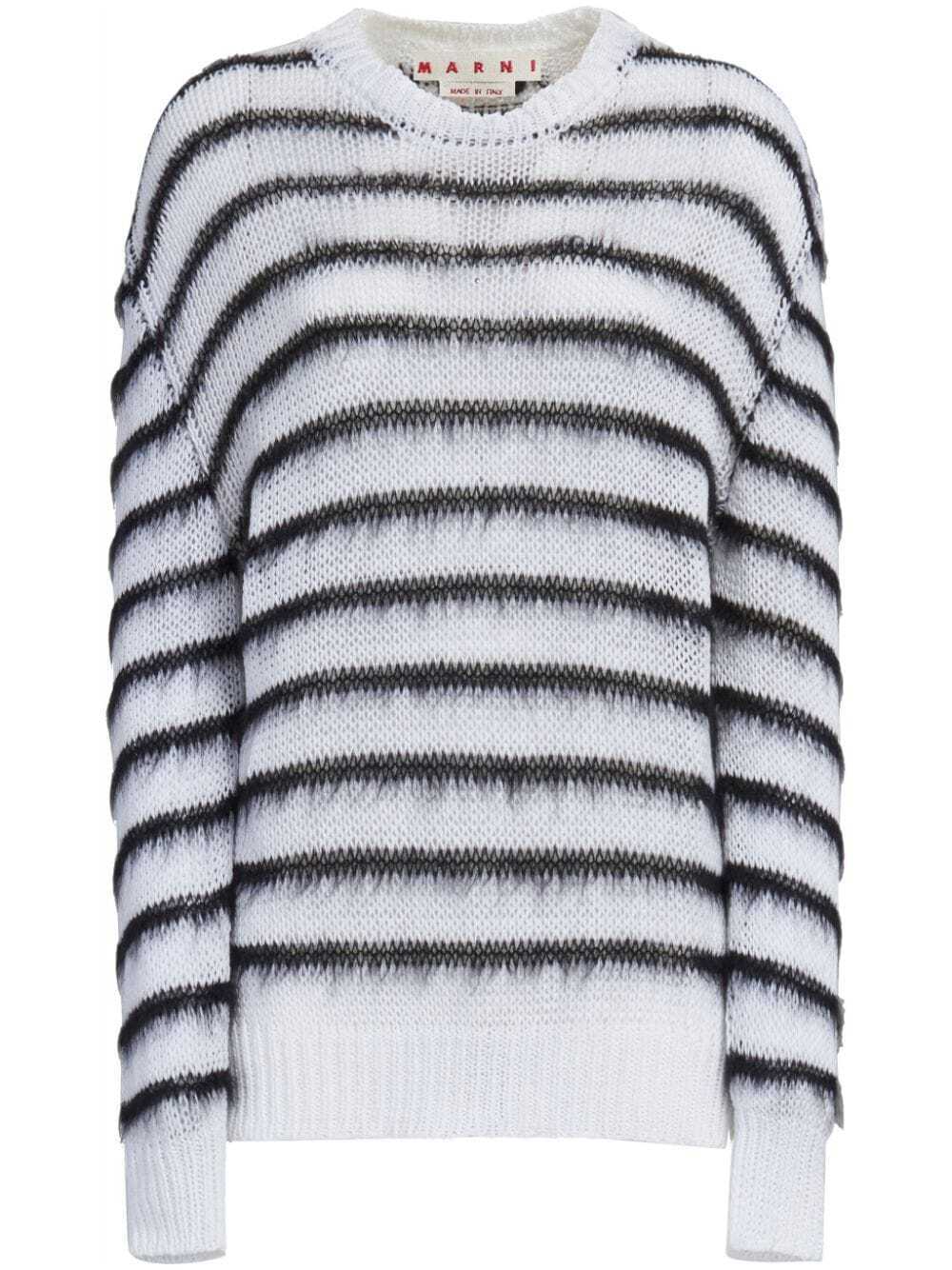 MARNI ストライプ オープンニット セーター