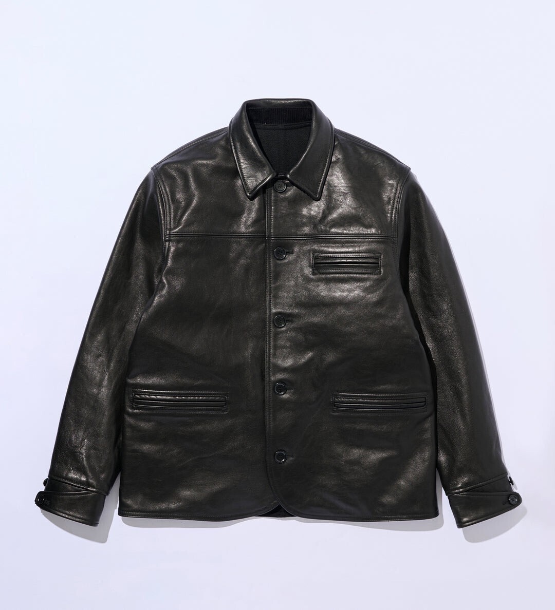 EDWIN LEATHER CAR COAT