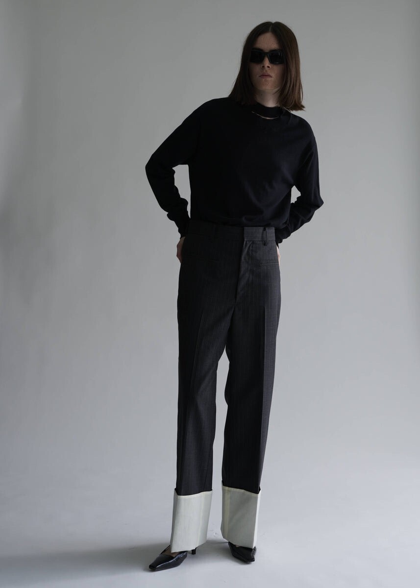 INSCRIRE Wool Roll up Slacks