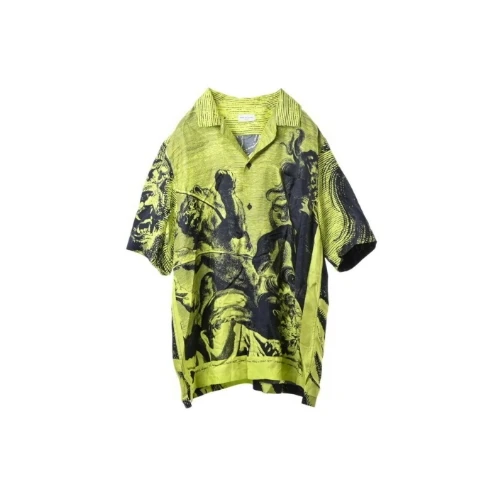 DRIES VAN NOTEN Lion hunt print silk shirt