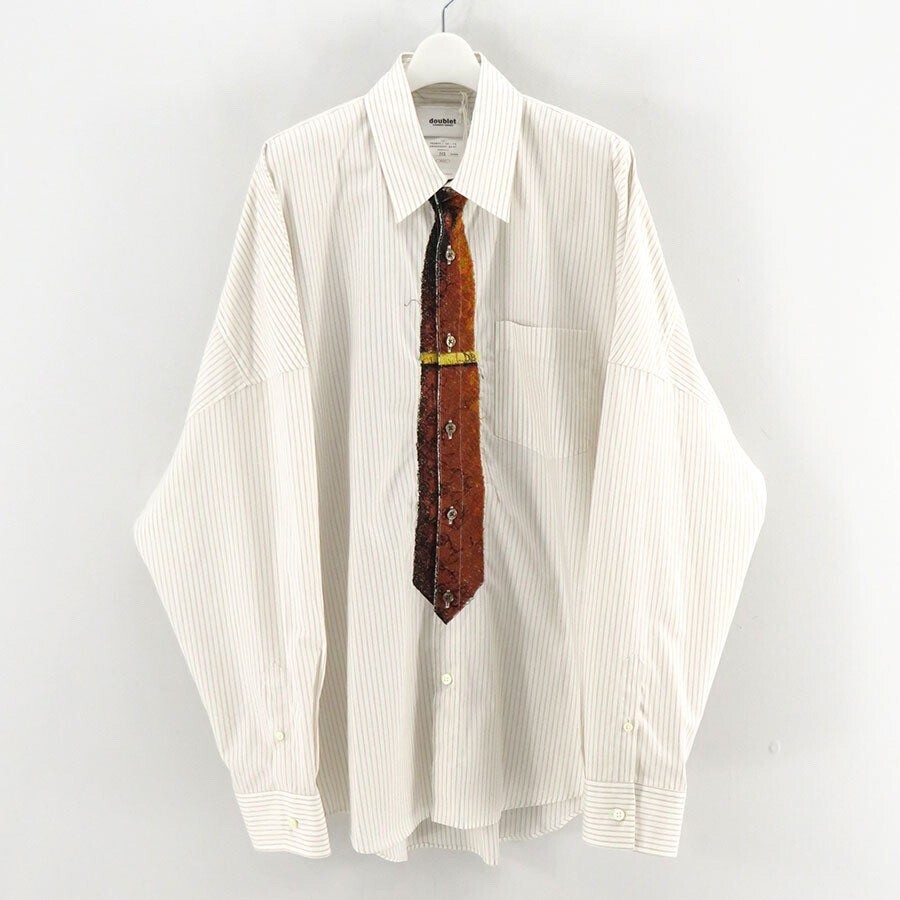 doublet TROMPE L’OEIL TIE EMBROIDERY SHIRT