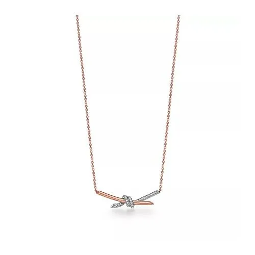 Tiffany & Co. ペンダント ローズゴールドとプラチナにダイヤモンドをセッティング