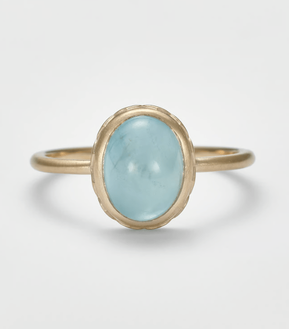 agate K5アクアマリンリング