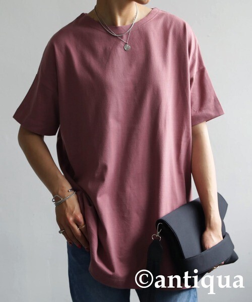 antiqua 綿100%バスク生地ベーシックＴシャツ