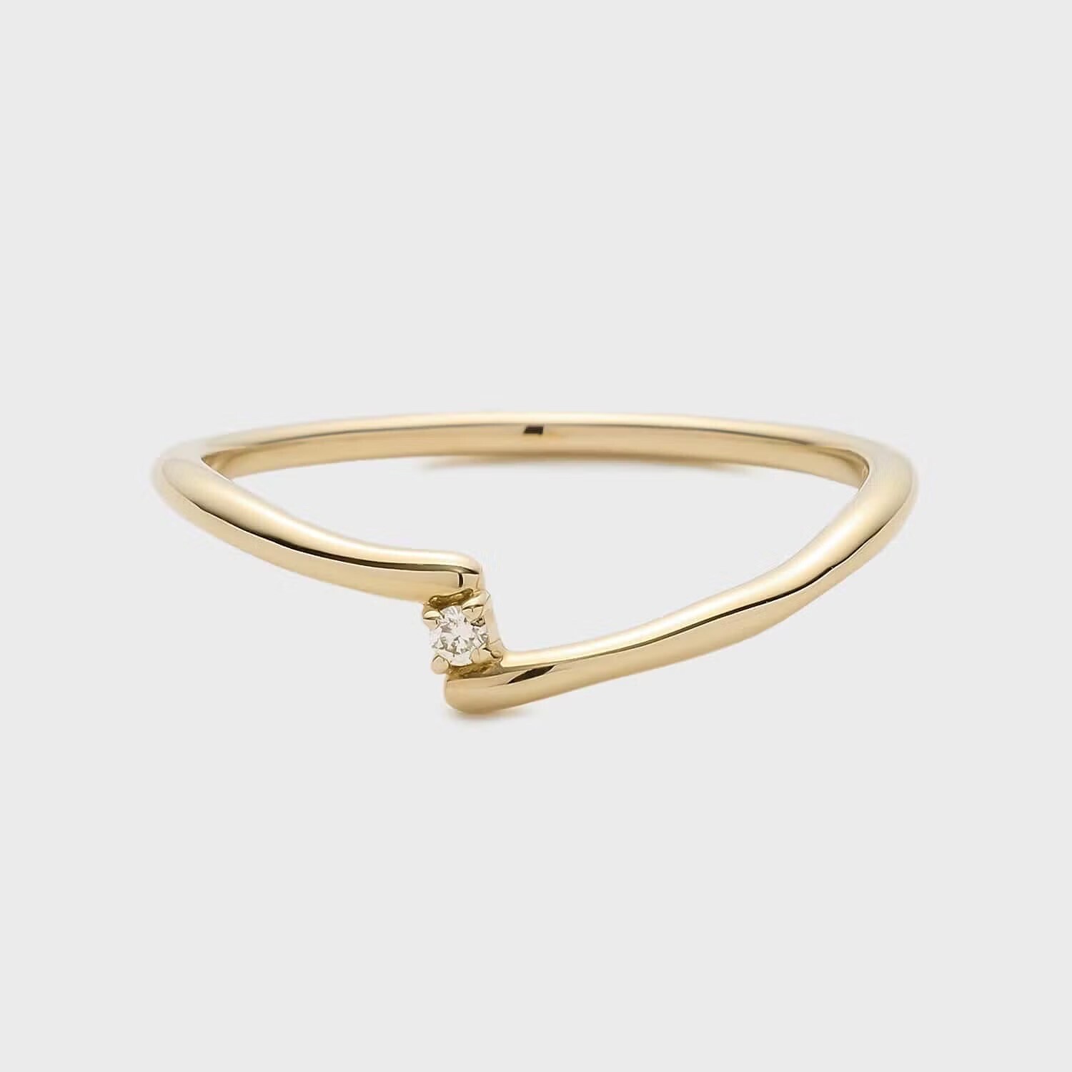 NOJESS 【Plus Ring】K10ダイヤモンドリング(0.01ct)