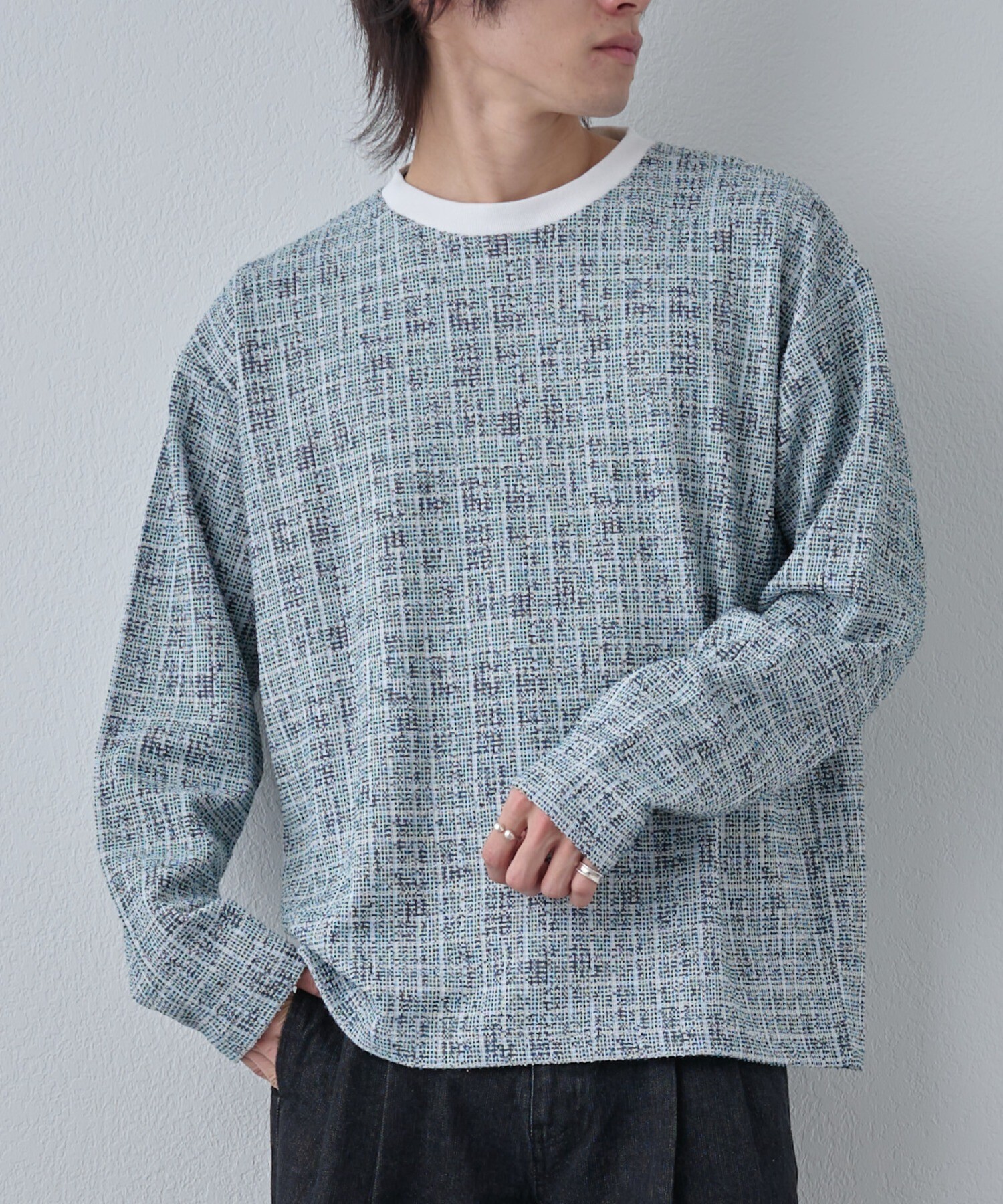 COLONY 2139 ツイードロングスリーブTシャツ