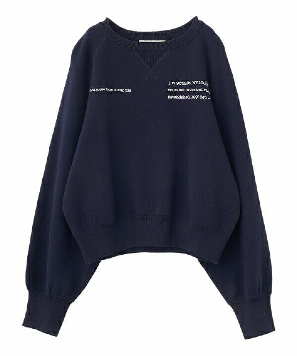 COCODEAL CLUBロゴ刺繍スウェットライクニット