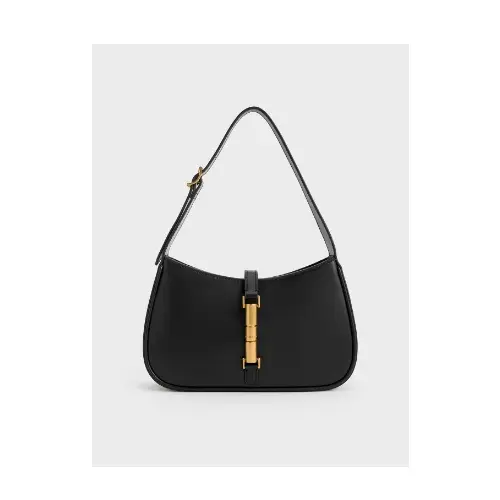CHARLES & KEITH Cesia セシア メタリックアクセントショルダーバッグ