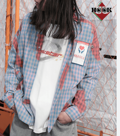 HOOK 柄シャツ ギンガムチェック