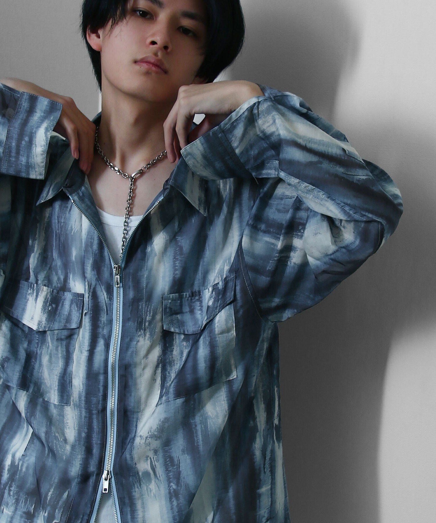 Nilway ダブルジップ シースルー 長袖 シャツ