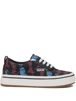 AMBUSH vulcanized lace-up canvas sneakers