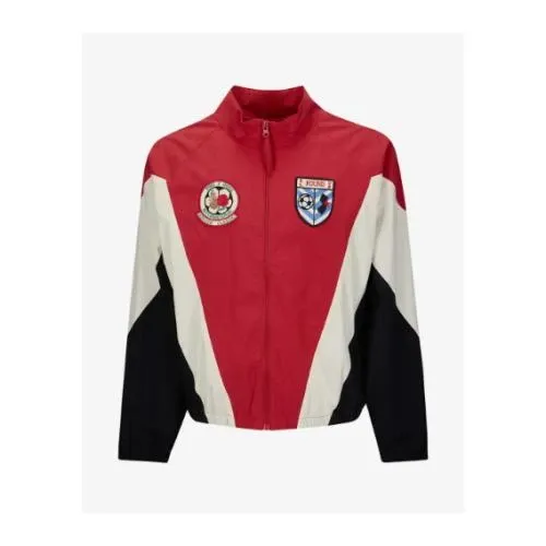 FOUND ogo-print zip-up jacket