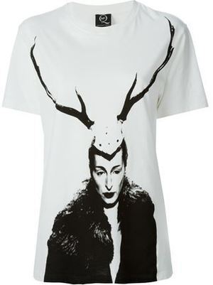 MCQ ALEXANDER MCQUEEN Antler Print Boyfriend T-shirt