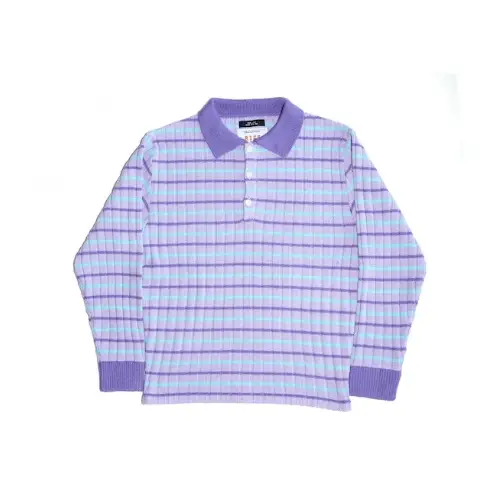 RICE NINE TEN RIBBED KNIT POLO SHIRT