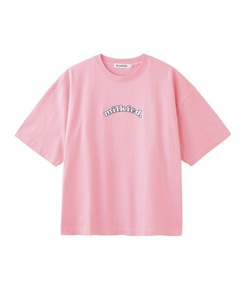 MILKFED. PLAID HEART WIDE S/S TEE