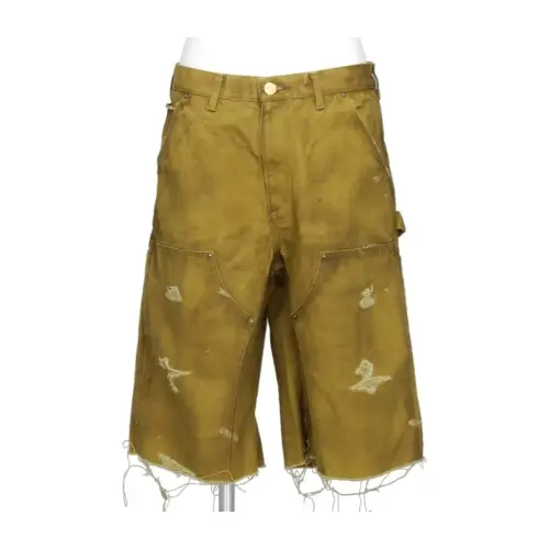 KAMIYA BORO DUCK PAINTER WIDE BERMUDA PANTS