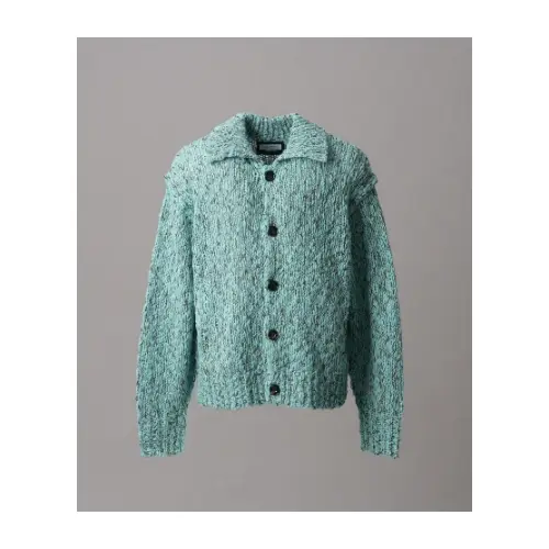 MAISON SPECIAL Fade Yarn Prime-Over Full Zip Knit