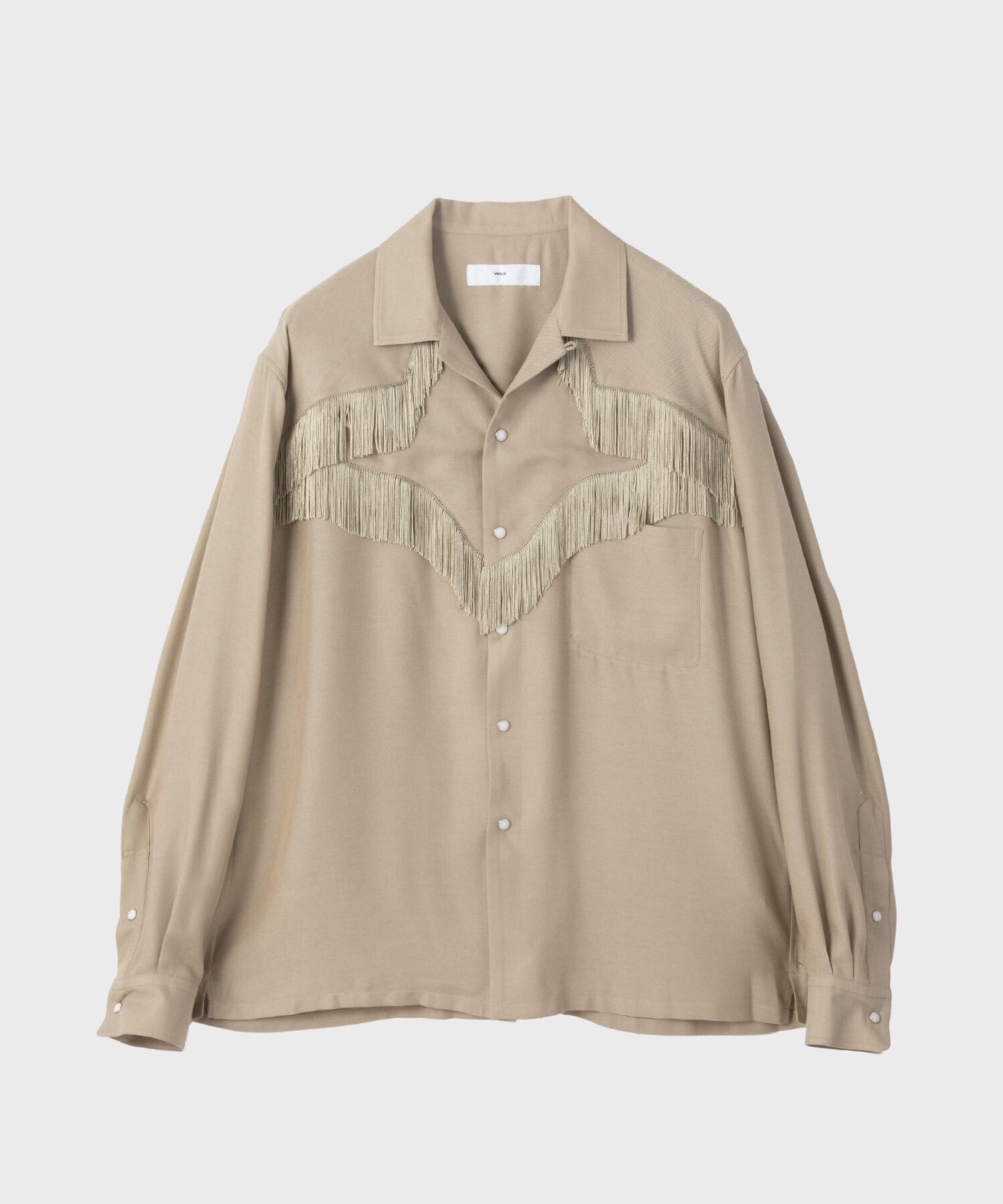 TOGA VIRILIS Viyella fringe shirt