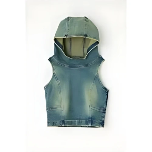 LAGUA GEM WASH HOODIE デニムトップス