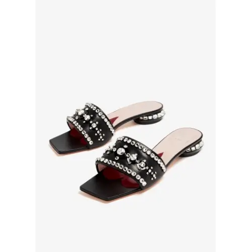 Roger Vivier Strass heel disco mules