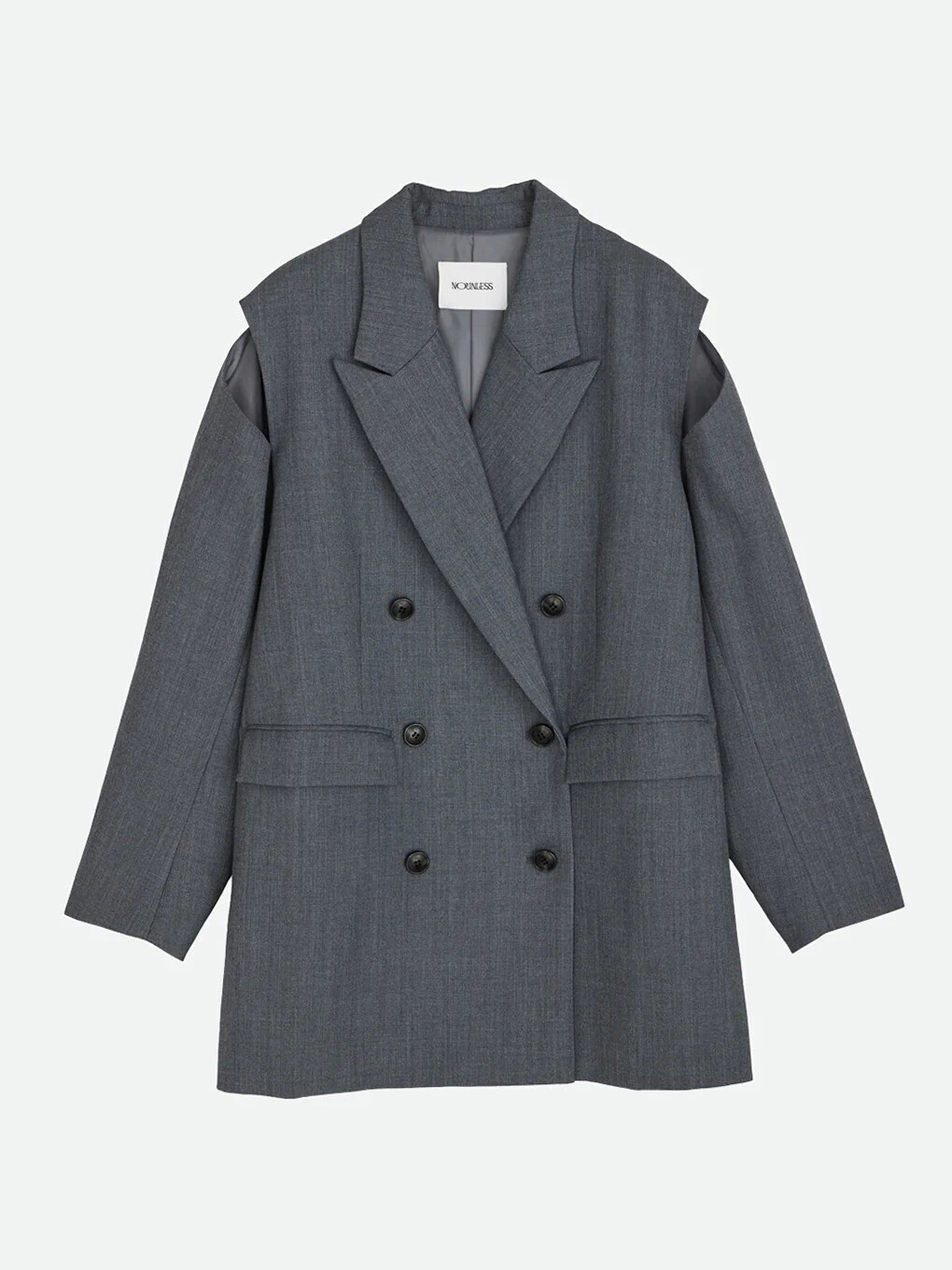 NOUNLESS SHOULDER SLIT TAILORED JACKET