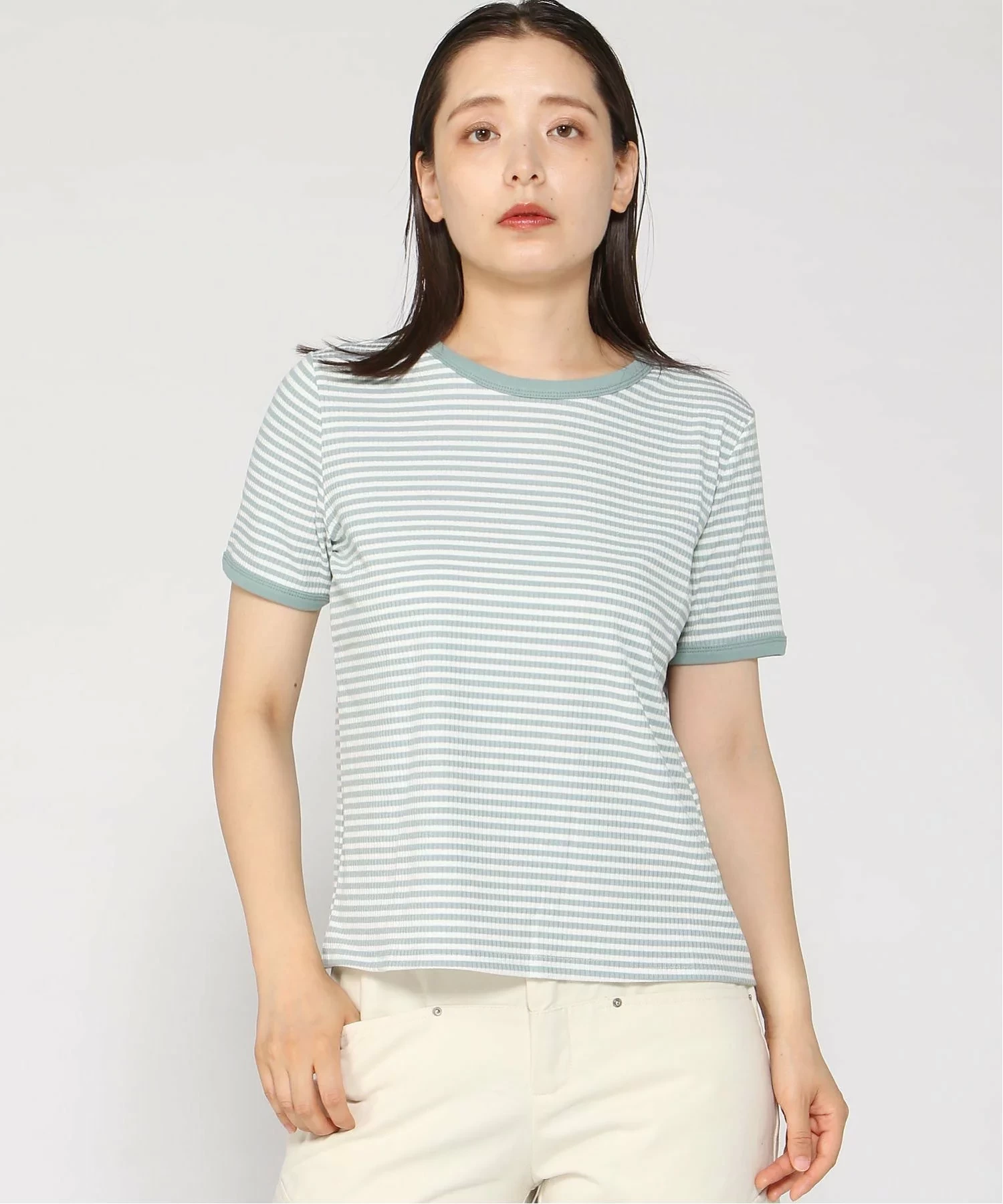 Girly Doll カラーボーダーTシャツ