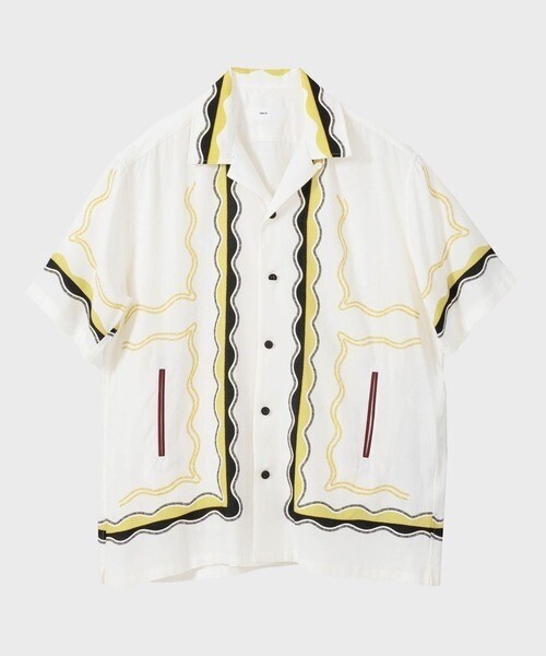 TOGA VIRILIS Panel print S/S shirt