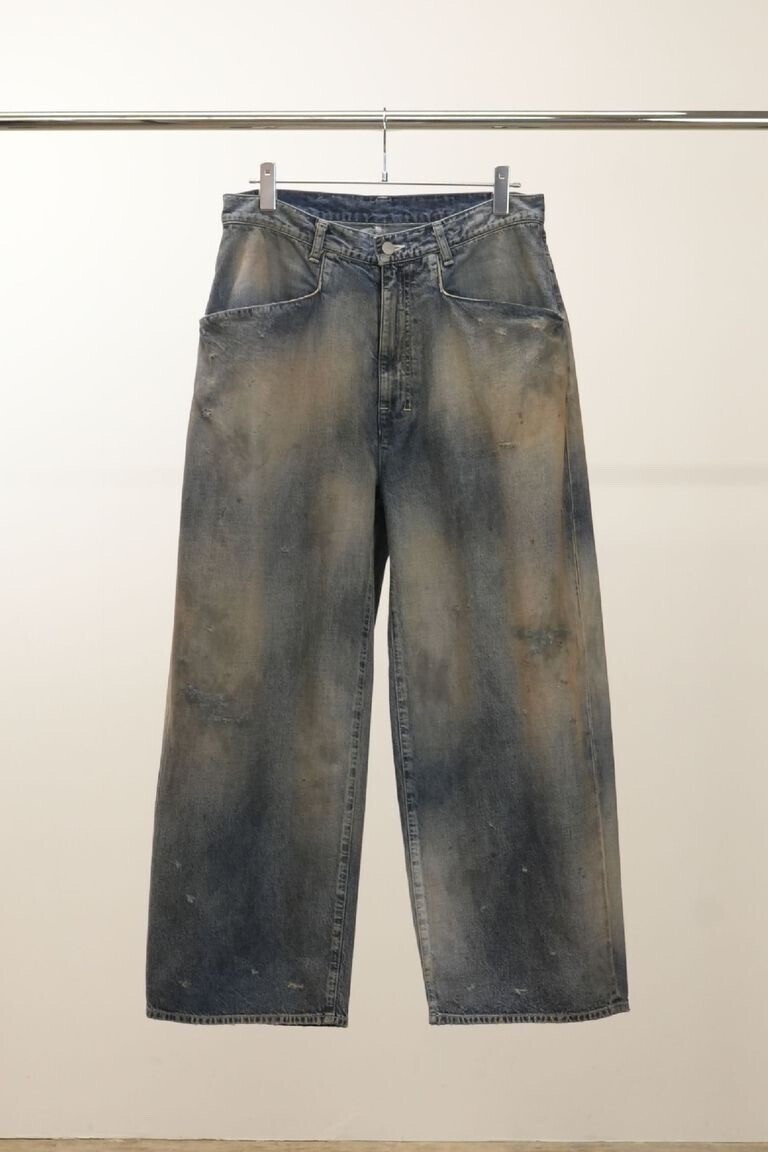 ANCELLM DENIM WIDE SLACKS | INDIGO | デニムパンツ